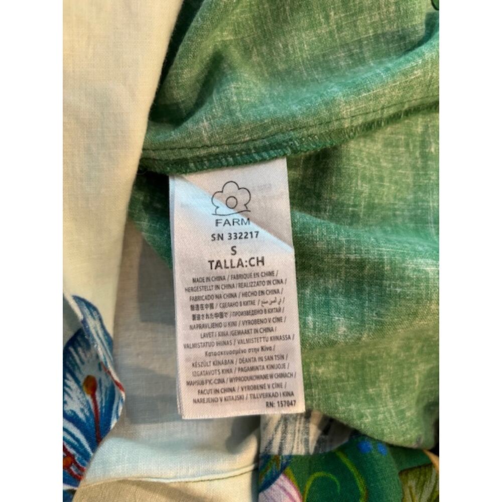 Farm Rio Dress Sweet Bloom Dreamscape Linen Blend Midi Sundress Size Small - Picture 10 of 10